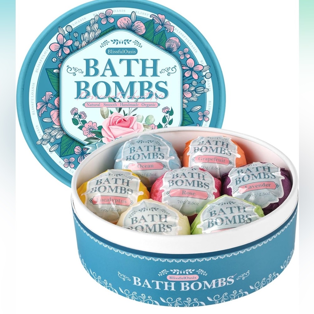 Blissful Oasis Bath Bombs Pack of 7 NEW 🛁